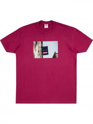 Burgundy Supreme Banner Graphic-print | HZPE6159