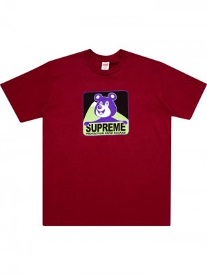 Dark Red Supreme Bear Graphic-print | GDTH3393