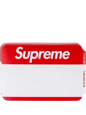Red Supreme Name Badge Stickers | ICOW1430