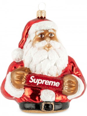 Red Supreme Santa Logo Ornament | AMVH6744