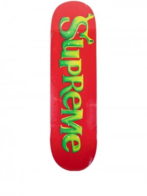 Red Supreme Shrek Skateboard Deck | XUXQ2915