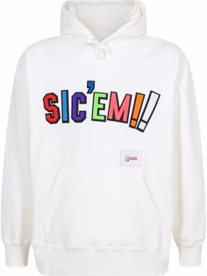 White Supreme X Wtaps Sic'em Drawstring | UWQD4996