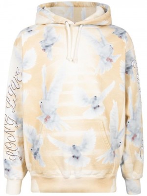 Yellow Supreme Doves Graphic-print | GFQM5307