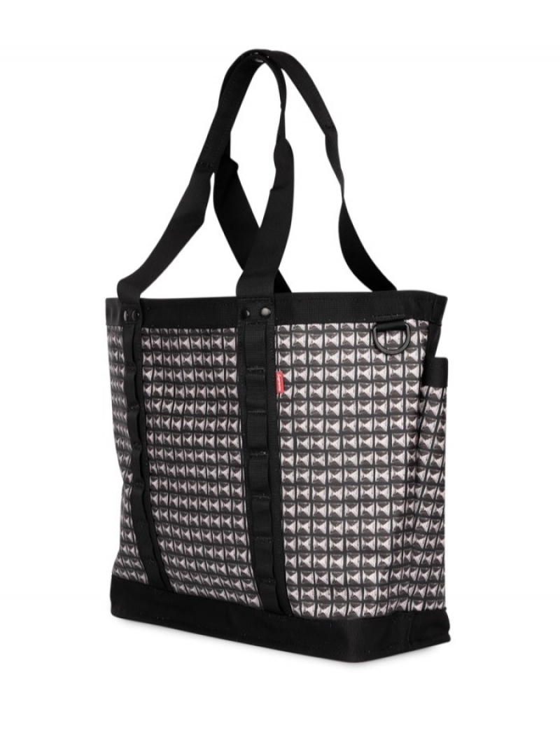 Supreme Tote Bags New Style Black X The North Face Explore Stud print Utility Mens
